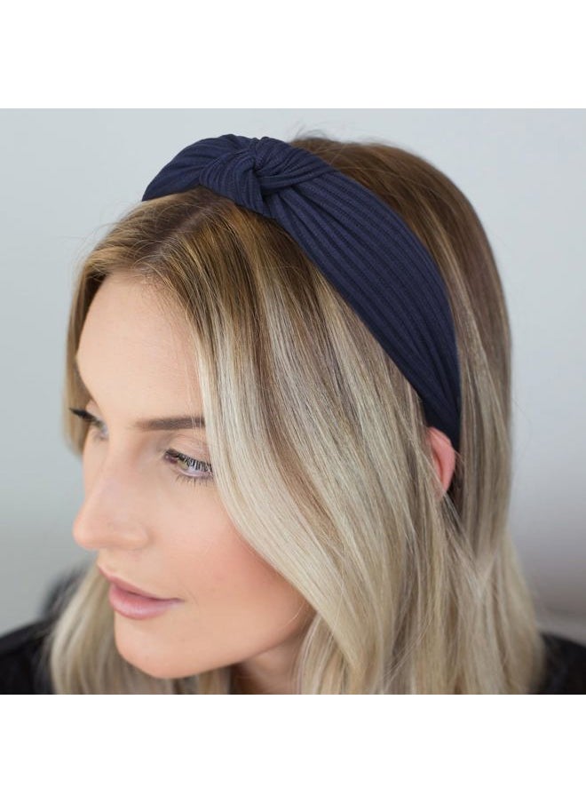 DRESHOW 8 Pack Knotted Headbands for Women Wide Turban Headband Yoga Exercise Ribbing Hair Hoop Hair Bands Accessories  - Image 4