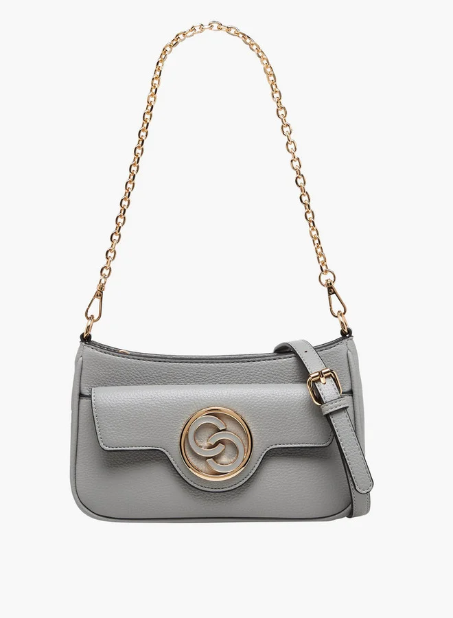 Celeste Logo Detail Crossbody Bag with Zip Closure