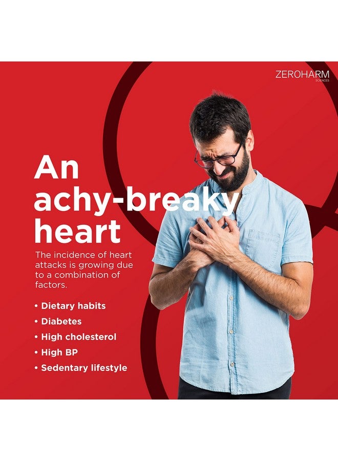 ZEROHARM Holo Heart tablets|Plant-based|Men & women Heart health supplements|Prevents coronary artery disease|Manages lipid profile|Prevents blockages - 1 count, 60 capsules - Image 3