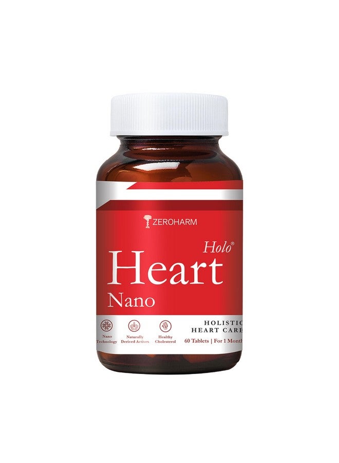 ZEROHARM Holo Heart tablets|Plant-based|Men & women Heart health supplements|Prevents coronary artery disease|Manages lipid profile|Prevents blockages - 1 count, 60 capsules - Image 1