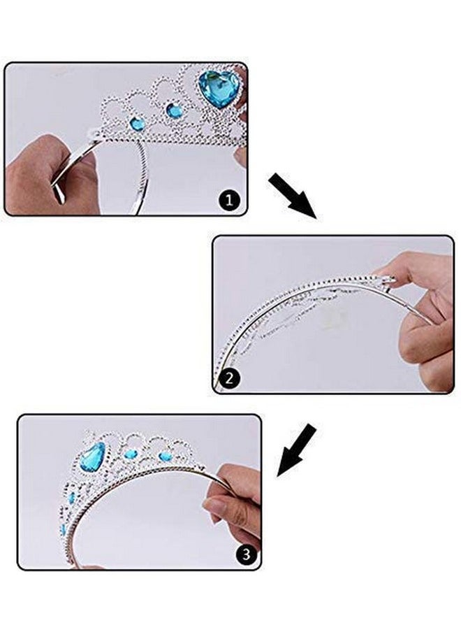 Kaku Fancy Dresses Kaku Fancy Dresses Plastic Fairy Tales Character Princes Elsa Accessories Crown, Wig & Wand -White-Silver, 3-10 Years, For Girls  - Image 5