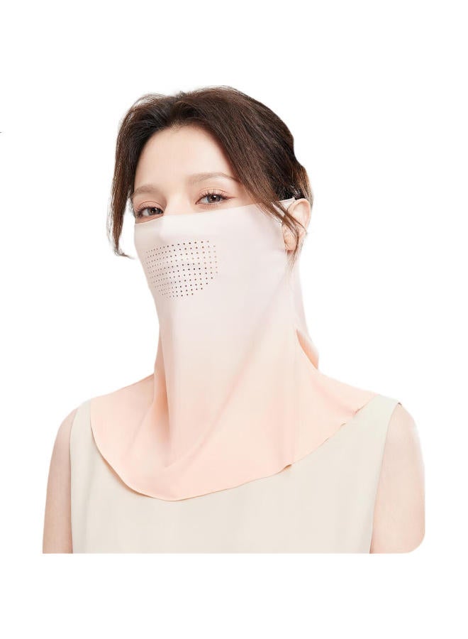 Jiumu Ice Silk Sunscreen Face Mask Women'S Summer Uv Protection Sunshade Veil Driving Neck Protection Breathable Full Face Mask - Image 1