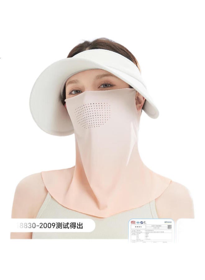 Jiumu Ice Silk Sunscreen Face Mask Women'S Summer Uv Protection Sunshade Veil Driving Neck Protection Breathable Full Face Mask - Image 3