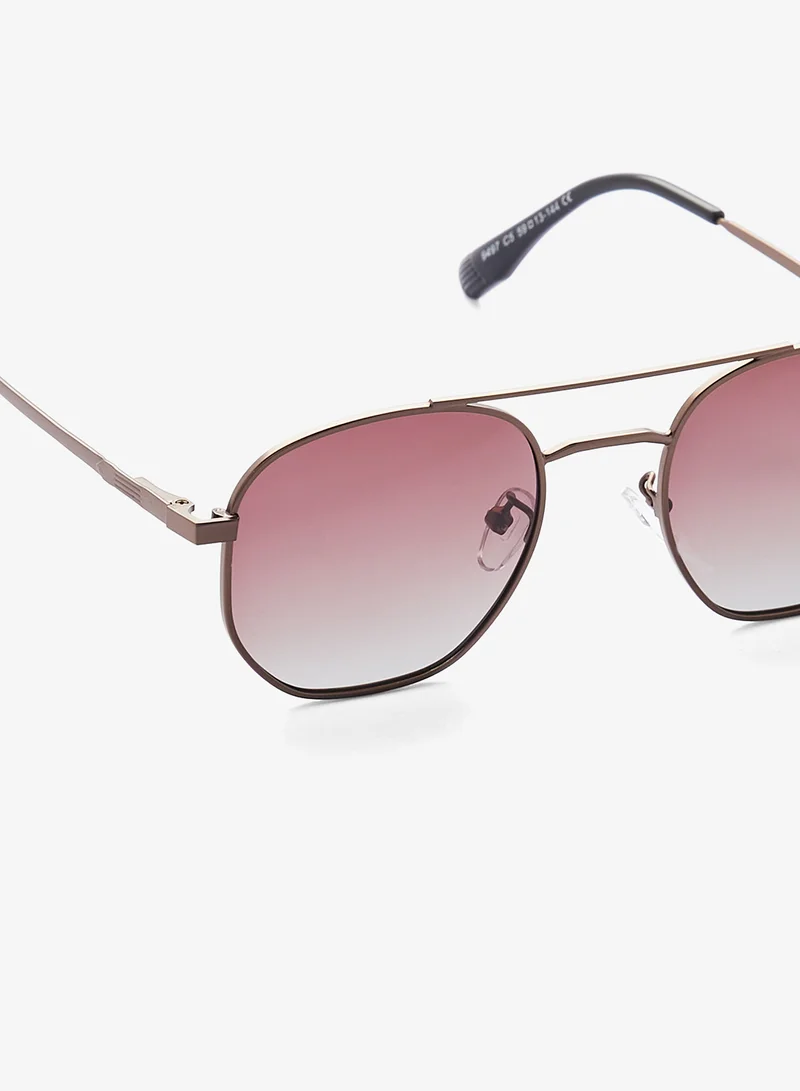 روبرت وود Polarized Lens Square Aviator Sunglasses