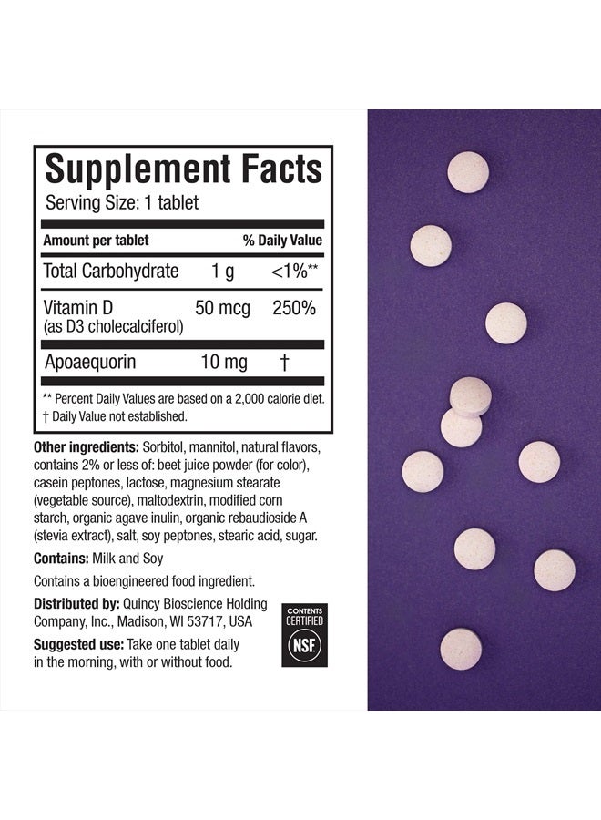 Prevagen يحسن الذاكرة - قوة منتظمة 10 ملغ، 30 مضغوط | توت مختلط | مع أبو أكورين وفيتامين د 7 أيام منظم للأقراص | مكمل للدماغ لصحة دماغ أفضل - Image 2