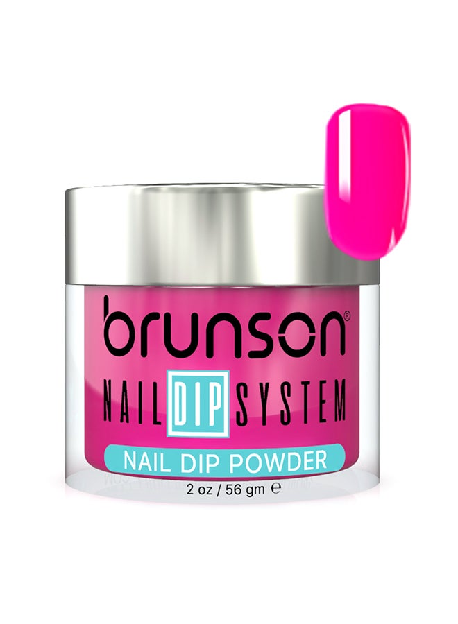Nail Dip Powder Dip And Buff System Color 56gm, French Nail Art Starter Manicure Salon DIY At Home Odor Free And Long Lasting No Needed Nail Lamp Curing BDK153