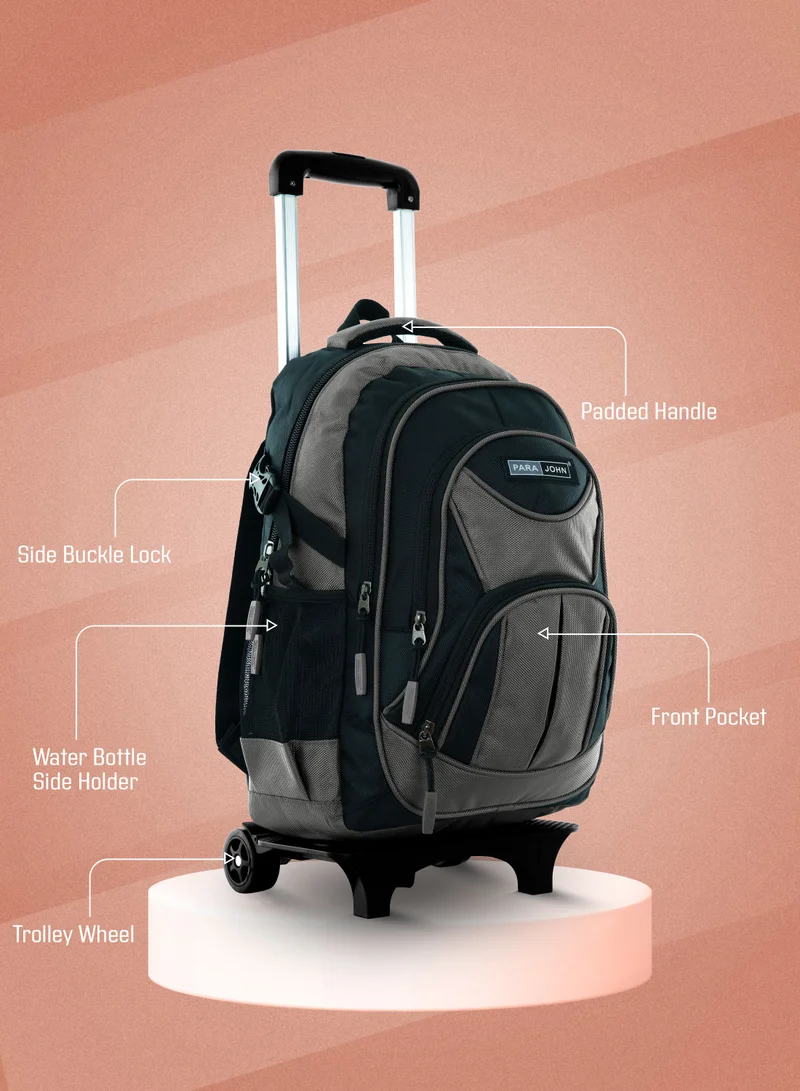 PARAJOHN BLACK 2 Wheel Trolley backpack 20 inches Black  | Best Price UAE