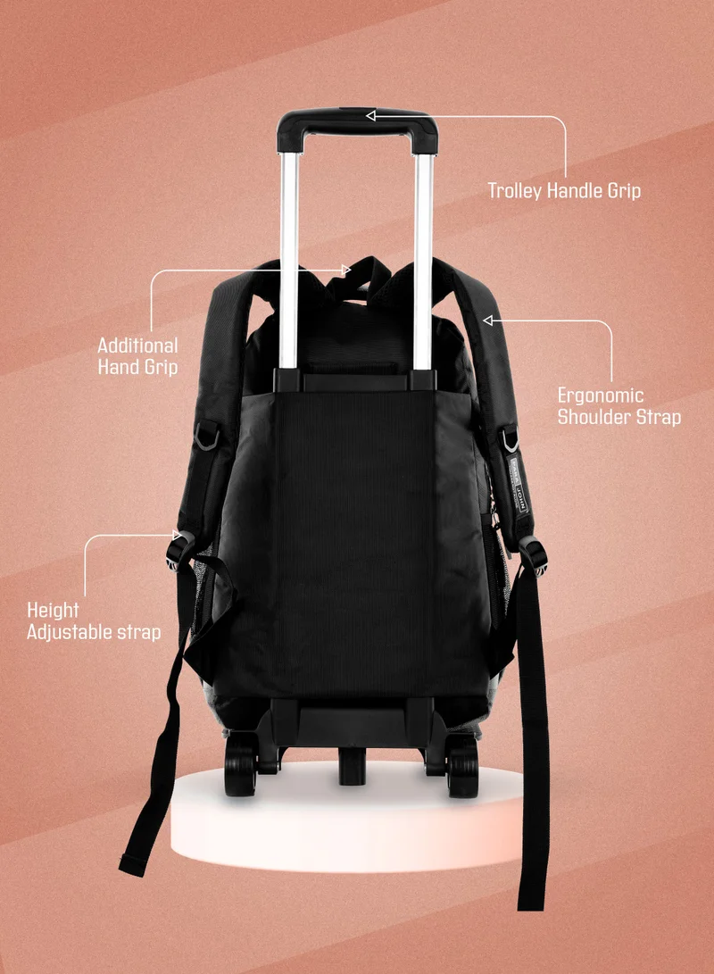 PARAJOHN BLACK 2 Wheel Trolley backpack 20 inches Black  | Best Price UAE