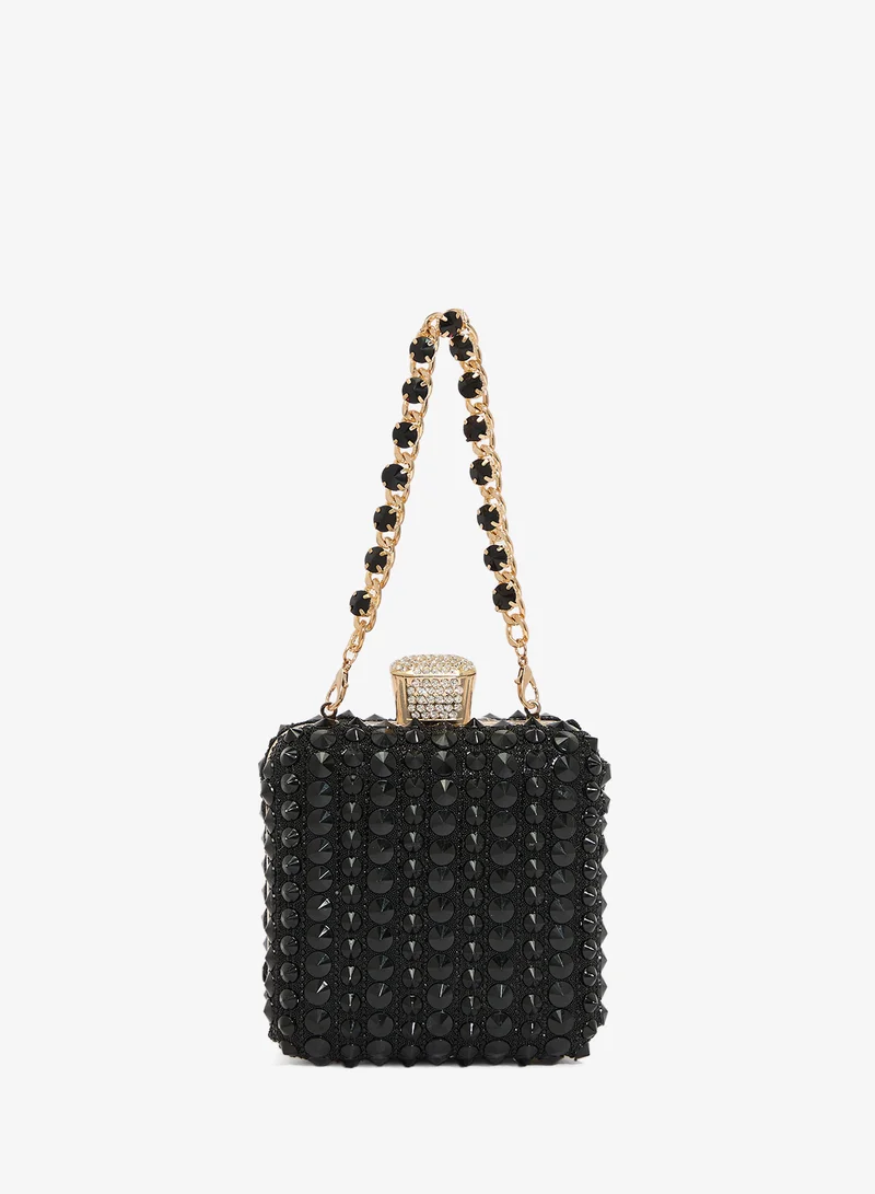 Khizana Embellished Detailed Clutch With Strap