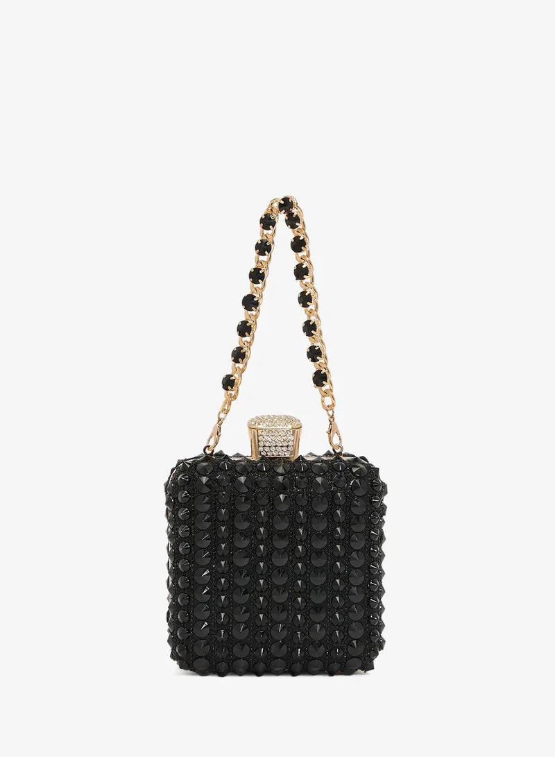 Khizana Embellished Detailed Clutch With Strap