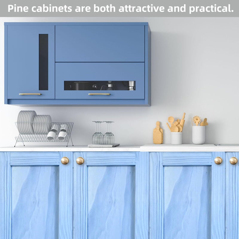 Vechor 2 Pcs 12" W x 24" H Unfinished Kitchen Cabinet Doors with Hinges, Shaker Style Cabinet Door Front Replacement for Kitchen, Bathroom, Vanity, Closet - Image 2