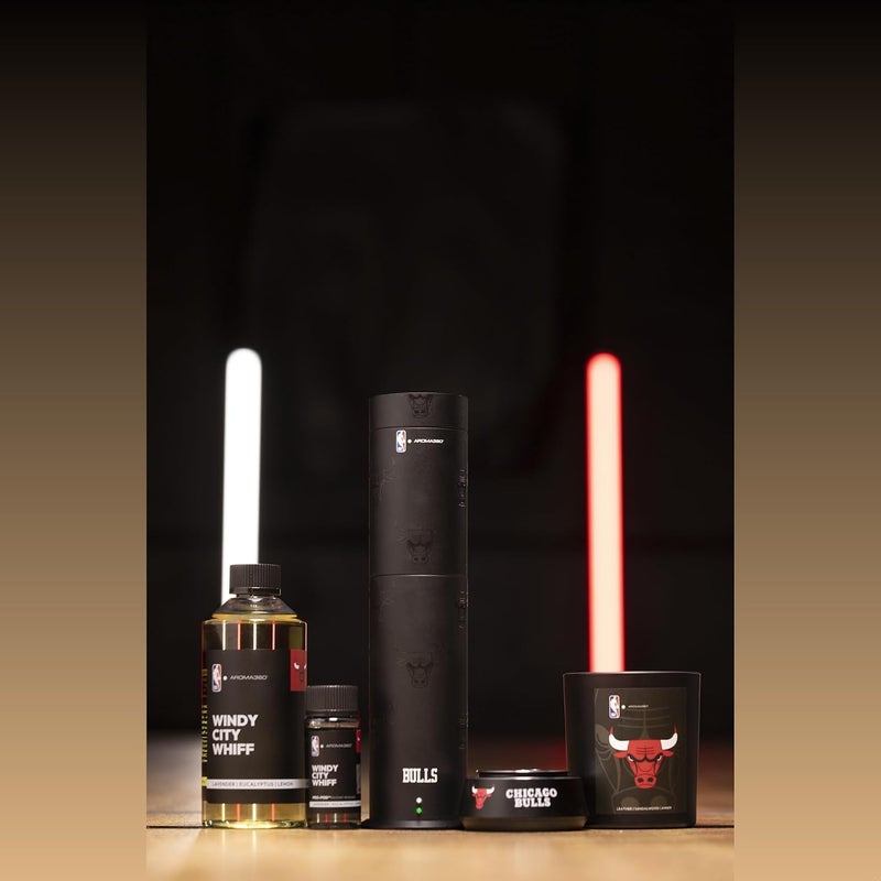 AROMA360 x NBA - Chicago Bulls Luxury Portable Essential Oil Car Diffuser - Aromatherapy Oils Scent Car Diffuser - Auto On/Off Wireless Feature - Oil Not Included - Image 2
