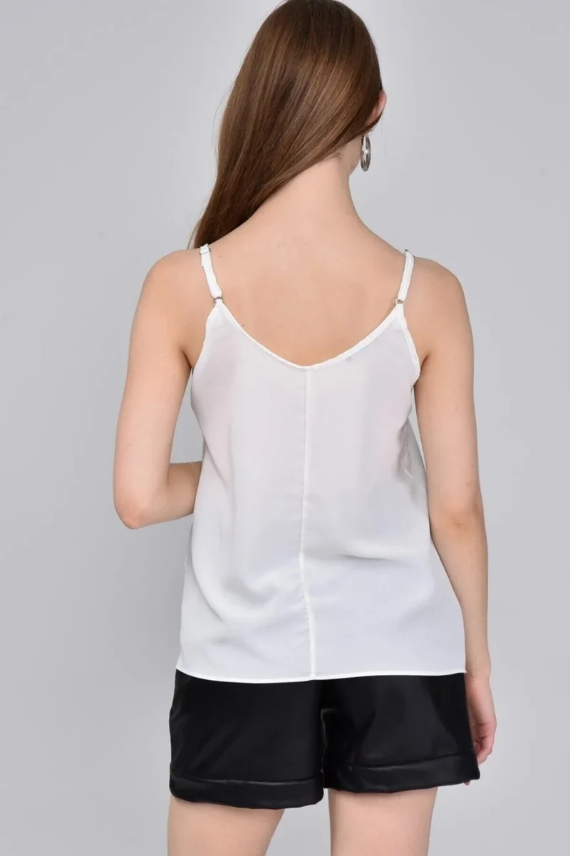 Işılda Fashion Women's Clothing Lace Detail Strappy Blouse