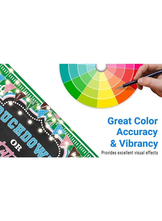 Funnytree Touchdowns or Tutus Gender Reveal Backdrop American Football Theme Pregnant Announcement Gender Neutral Party Supplies Baby Shower Banner Decoration Photo Booth Prop Background - Image 2