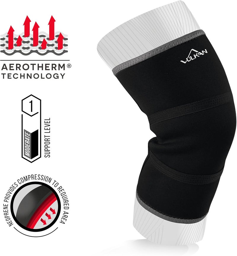 Vulkan Classic Neoprene Knee Support Provides Light Compression Comfortable Fit Provides Therapeutic Benefits Black Medium 3mm - Image 3