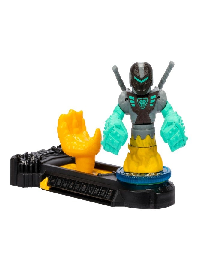 AKEDO Legends of Akedo Ninja Fury Official Rules Starter Pack - 3 Warriors: Ultra RareThree Strikes Chux, Classic Venom Fang Ninja & Legendary Psyclone Shutdown & 1 Controller & Weapon Rack with 4 Weapons - Image 5