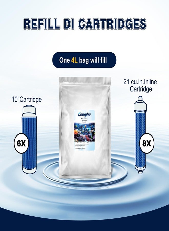 Ceoighe 4 Liter/6.88 lbs Deionization DI Resin Mixed Bed Color Changing for RO/DI Systems, Optimal TDS Reduction, Color Changing Easy Monitoring, Ideal for Aquariums, Ensures Superior Water Quality - Image 4