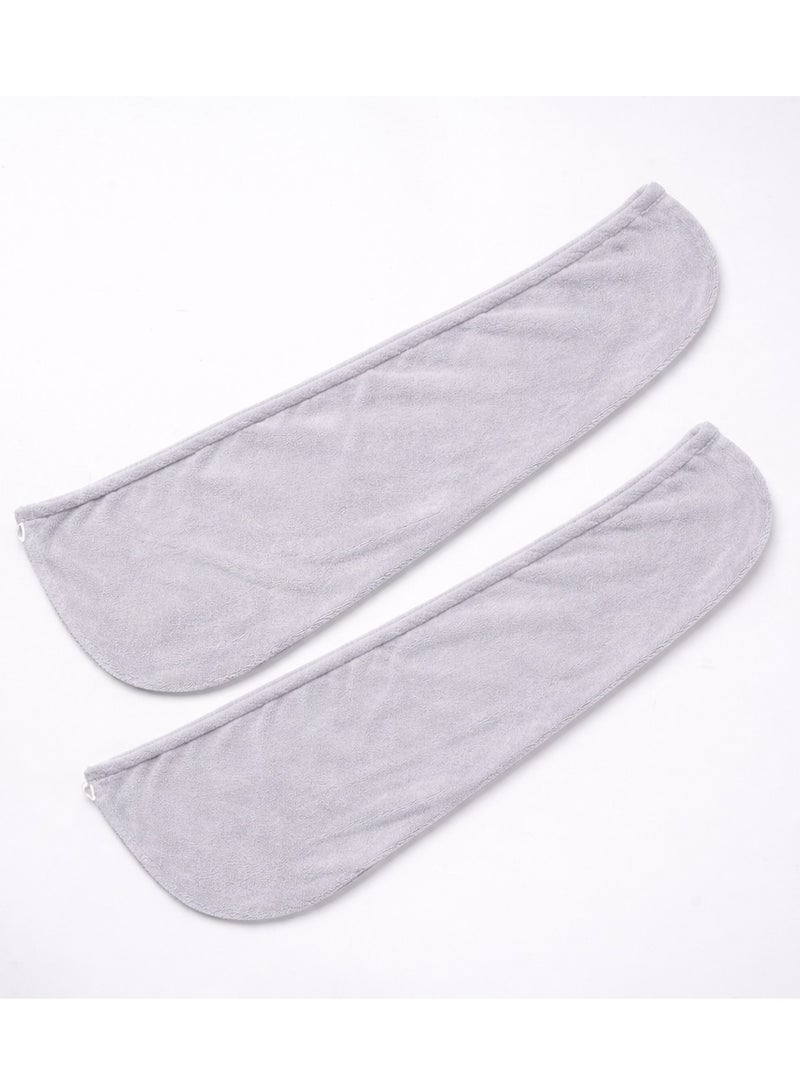 Donetella Hair Towel Wrap with Button (2 Pack, 30x70 cm) – Microfiber 330 GSM Super Absorbent Quick Dry Hair Drying Towels, Soft Lightweight Hair Turban for Daily Use - Image 2