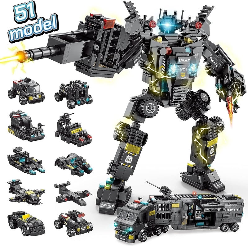 KASTWAVE 51-In-1 Robot Building Kit For Kids STEM Engineering Projects Construction Blocks Toys Gifts For Boys 8-12 - Image 1