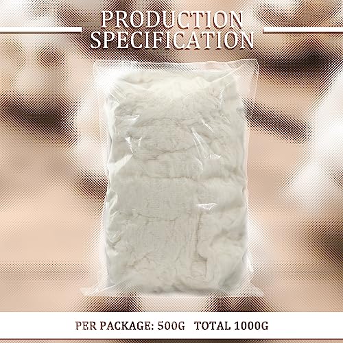 Berlune Organic Raw Cotton Stuffing Natural Cotton Filling for Pillow Upholstery Couch Dolls Art Crafts Stuffed Animals Filler(2.2 lb,White) - Image 2