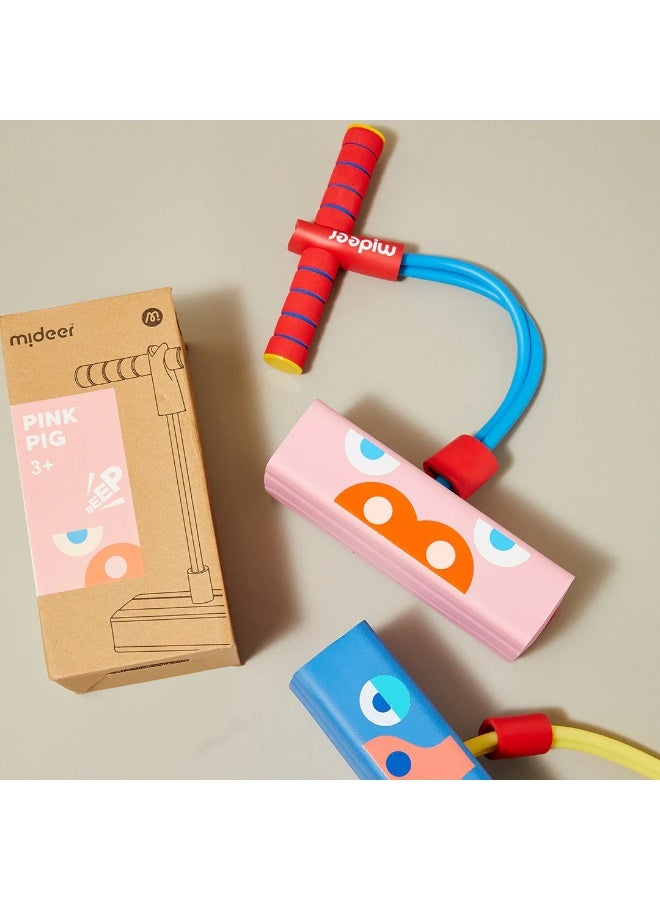 MiDeer لعبة ميديير جمب جمب كيد زرافة زرقاء للقفز للأطفال – عصا قفز مصنوعة من الفوم مع صوت، وسادة قدم مضادة للانزلاق ومقبض، تدريب على التوازن، لعبة نشطة داخلية وخارجية للأطفال من عمر 3 سنوات فما فوق - Image 2