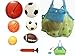 CZLCD 6Pces Soft Sports Balls Set for Kids Various Size of Soccer Ball Basketball FootballTennis BallVolleyball with Large Free Bag and Hand Pump - Image 3