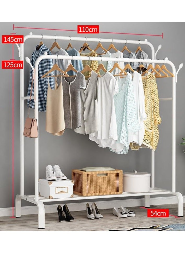 بيوينتي حامل ملابس معدني ل الملابس من شولوفس، رف معاطف لغرفة النوم (أبيض) - Image 2