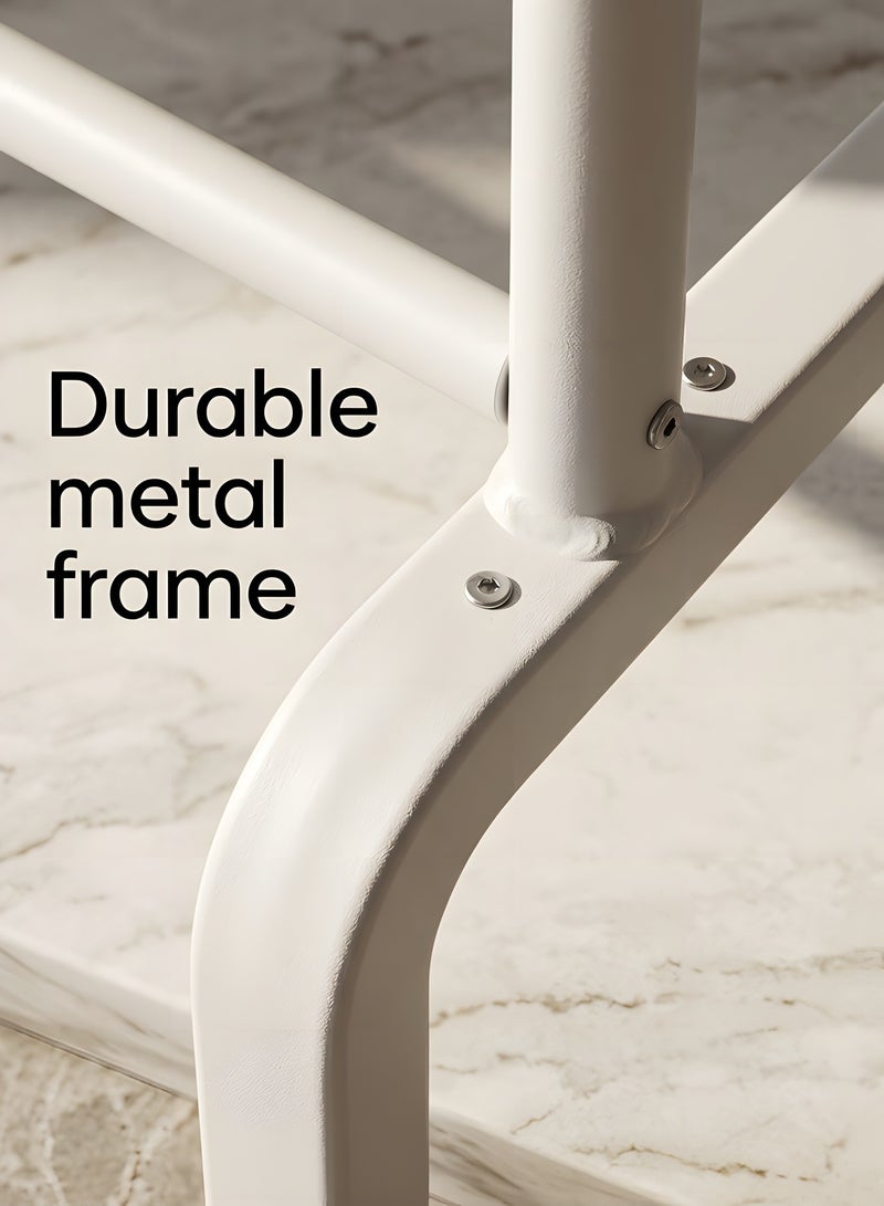 بيوينتي حامل ملابس معدني ل الملابس من شولوفس، رف معاطف لغرفة النوم (أبيض) - Image 5