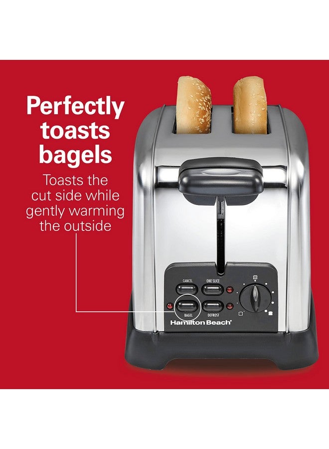 Hamilton Beach Hamilton Beach Retro Toaster with Wide Slots, Sure-Toast Technology, Bagel & Defrost Settings, Auto Boost to Lift Smaller Breads, 2 Slice, Polished Stainless Steel (22782)  - Image 5