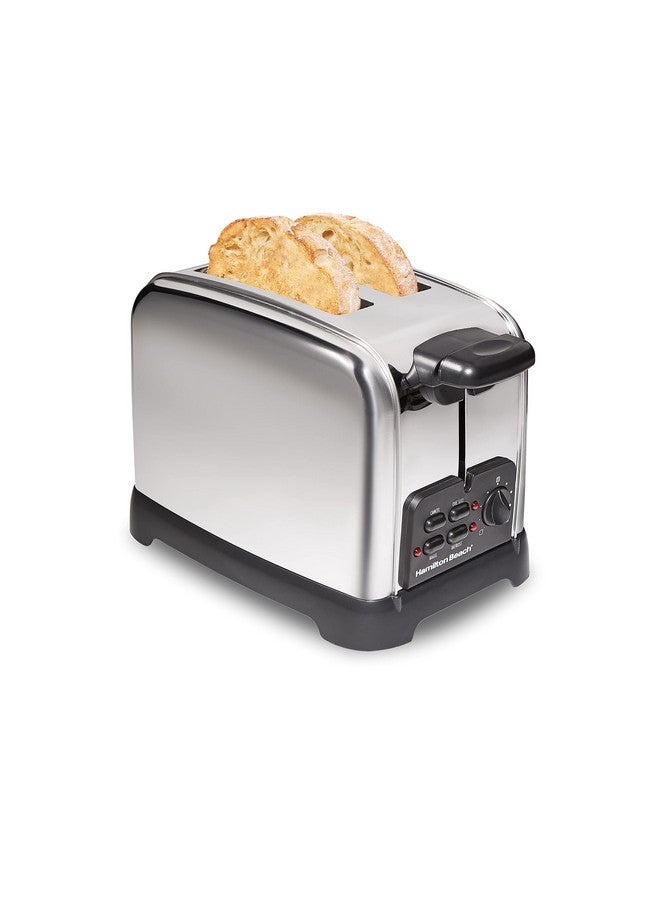 Hamilton Beach Hamilton Beach Retro Toaster with Wide Slots, Sure-Toast Technology, Bagel & Defrost Settings, Auto Boost to Lift Smaller Breads, 2 Slice, Polished Stainless Steel (22782)  - Image 1