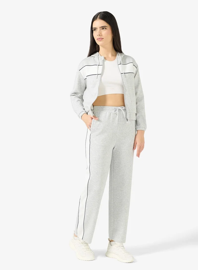 Sun and Sand Sports Grey Women's Full-Zip Hoodie for Women | Best Price UAE