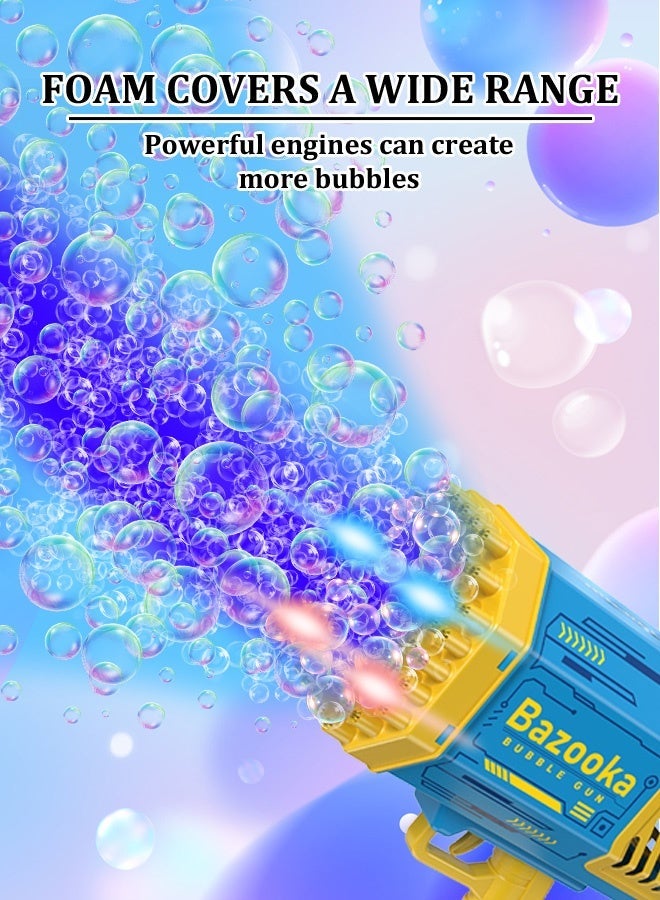 Bazooka Upgraded Bubble Machine Guns, Light-Up Bubble Maker with 69 Holes - Kids' Summer Toy  Gift - Image 1
