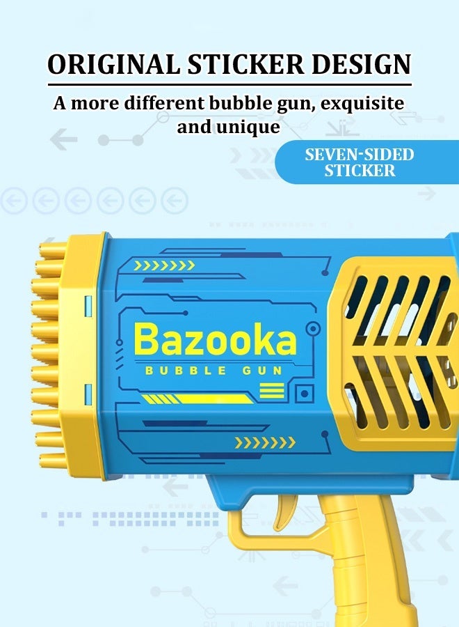 Bazooka Upgraded Bubble Machine Guns, Light-Up Bubble Maker with 69 Holes - Kids' Summer Toy  Gift - Image 3