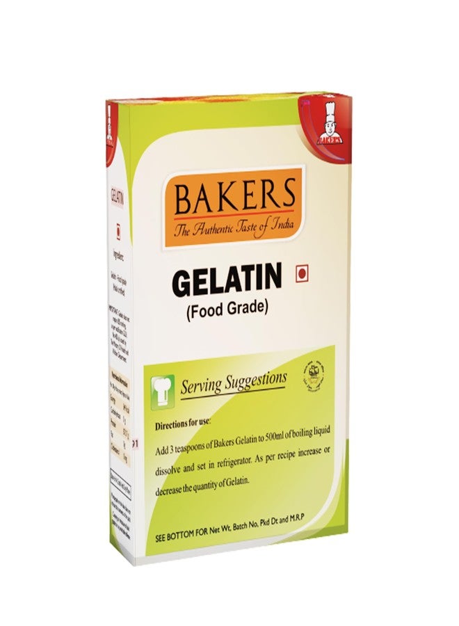 BAKERS Gelatin Set of 3, Each 50 gram, (Food Grade) Unflavored | Non-Veg | Perfect for Jelly Making | Good for Desserts, Cakes & Puddings - Image 2