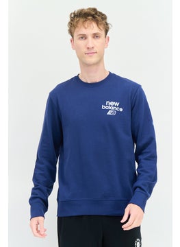 New Balance Men Sportswear Fit Long Sleeve Outdoor Sweatshirt, Navy  - Image 1