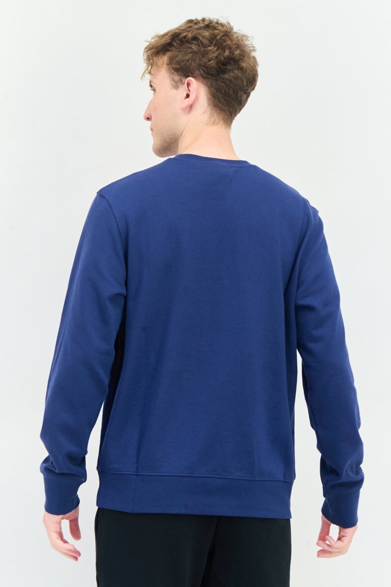 New Balance Men Sportswear Fit Long Sleeve Outdoor Sweatshirt, Navy  - Image 2