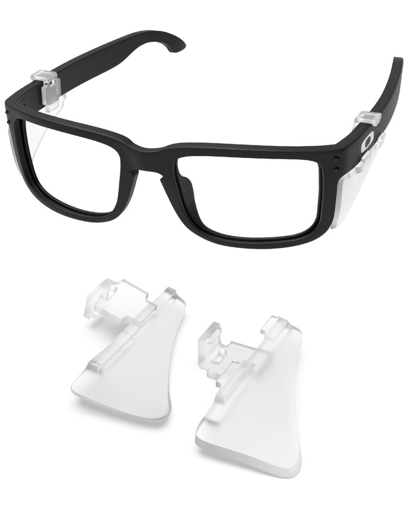 PapaViva 1 Pair Safety Glasses Side Shields for Oakley Holbrook/XL/XS/AF/S/XXL/XXS/RX Sunglasses - Clear - Image 1