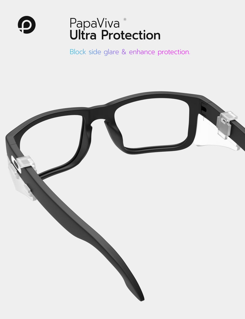 PapaViva 1 Pair Safety Glasses Side Shields for Oakley Holbrook/XL/XS/AF/S/XXL/XXS/RX Sunglasses - Clear - Image 3