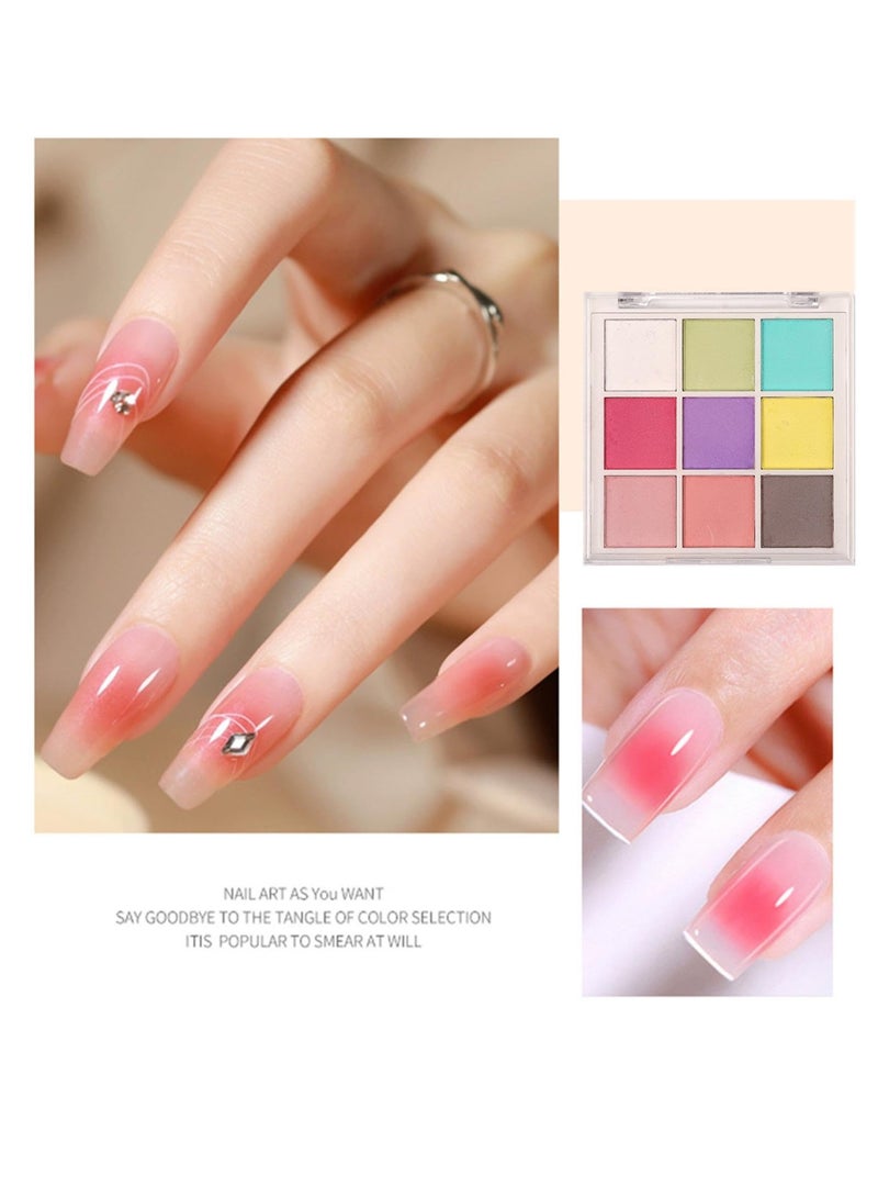 KASTWAVE Powder for Nails | Nail Art Powder | Chrome Powder, Powder 9 Colors, Gradient Powder, Multicolor and Pigmented Nail Palette Sets, DIY Nail Arts Nail Designs Manicure Accessories for Nails - Image 3