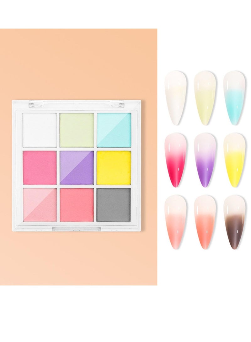 KASTWAVE Powder for Nails | Nail Art Powder | Chrome Powder, Powder 9 Colors, Gradient Powder, Multicolor and Pigmented Nail Palette Sets, DIY Nail Arts Nail Designs Manicure Accessories for Nails - Image 5