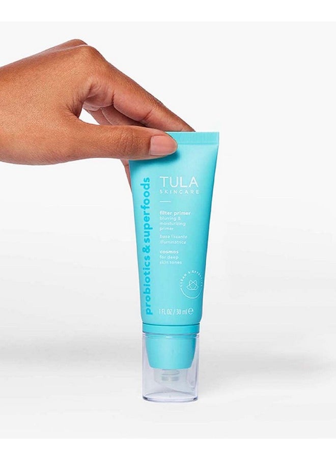 TULA - Skin Care Filter Primer Blurring & Moisturizing Primer ; Prime Blur Even Out & Protect With A Filter Like Finish ; Cosmos 1 Fl. Oz. - Image 1