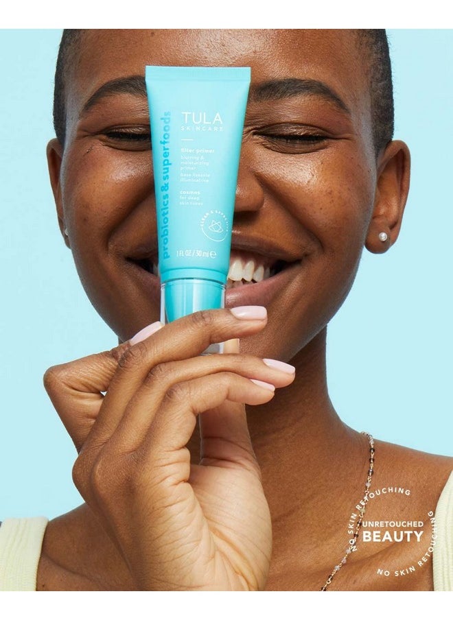TULA - Skin Care Filter Primer Blurring & Moisturizing Primer ; Prime Blur Even Out & Protect With A Filter Like Finish ; Cosmos 1 Fl. Oz. - Image 1