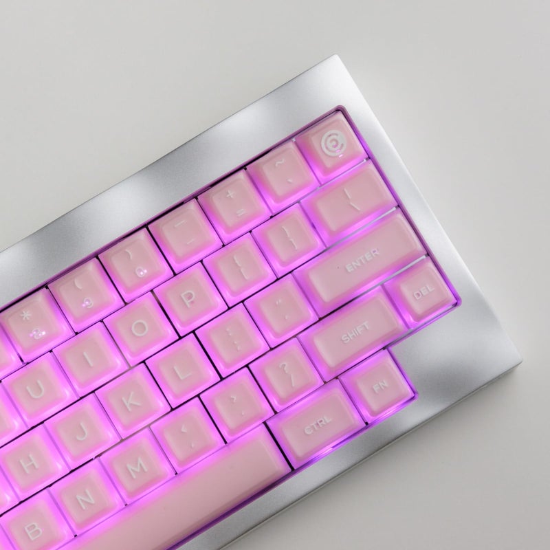 REDQIN ULTRAEQUIP Keycap Set Pink Jade, 160 Keys RSA Profile PBT Keycaps Double Shot Translucent Custom Set with Split 7U Spacebar for Alice ISO ANSI 60, 75, 80, 95, 100% Mechanical Keyboard - Image 5