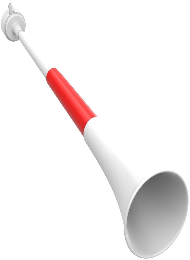 Ouffun Collapsible Stadium Horn 24 inch Vuvuzelas Soccer Horn Blow Horn Trumpet Noise Maker Loud Sound for All Kinds of Sporting Events, Birthday Parties, Football Games, Celebrations (White+Red+White) - Image 1