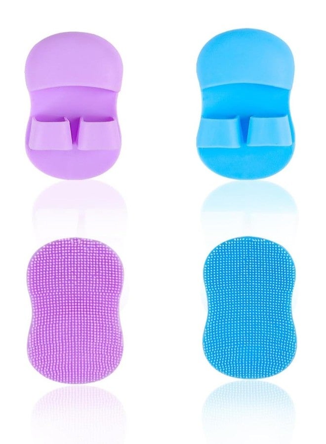 Houvida Silicone Face Scrubber Brush - Pore Cleaning Facial Brush for Men & Women - Gentle Face Cleaning Brush & Silicone Pore Brush for Deep Cleansing & Bathing, (Pack of 2, Multicolour) - Image 1