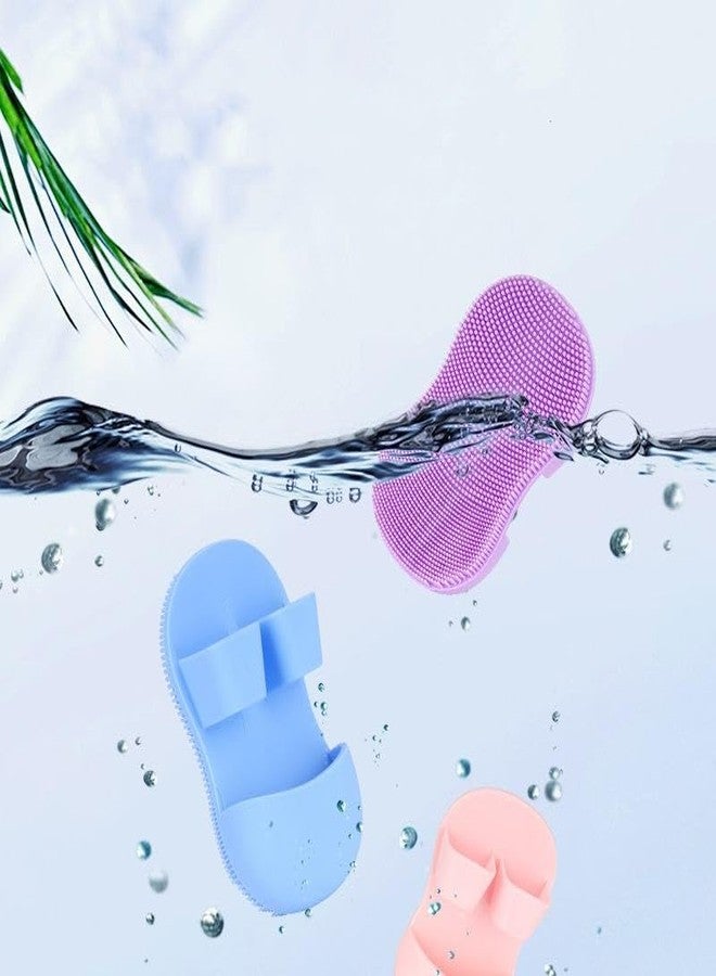 Houvida Silicone Face Scrubber Brush - Pore Cleaning Facial Brush for Men & Women - Gentle Face Cleaning Brush & Silicone Pore Brush for Deep Cleansing & Bathing, (Pack of 2, Multicolour) - Image 5