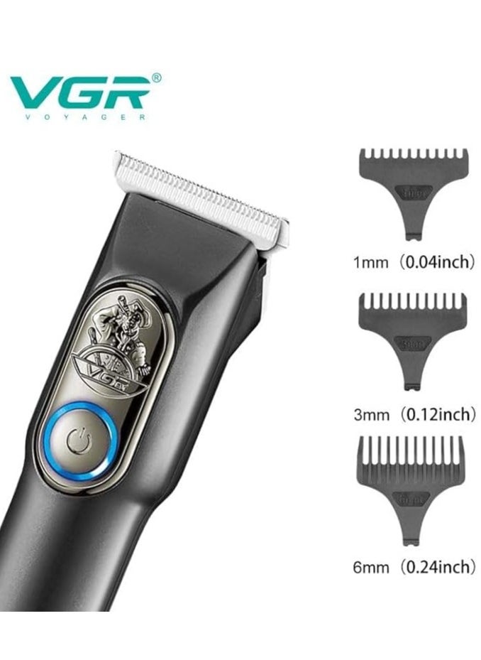 Generic VGR V-963 Professional Rechargeable Cordless Beard Hair Trimmer Kit with Dual Motor, 3 Guide Combs Brush USB Cord for Men, Family or Pets 0mm Bald Head Clipper Runtime: 200 min 1500 mAh Li-ion Battery  - Image 1