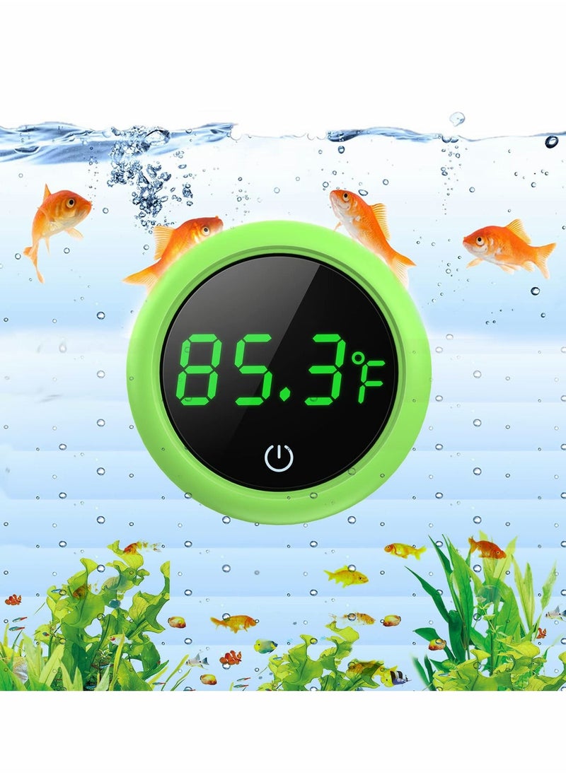 Excefore - LED Aquarium Thermometer, 5S Refresh Speed Touch Screen Fish Tank Accurate Temperature Sensor, Wide Range of Displayed, Energy-Saving & Stick-on Thermometer for Aquariums, Glass Containers - Image 1