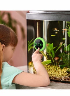 Excefore LED Aquarium Thermometer, 5S Refresh Speed Touch Screen Fish Tank Accurate Temperature Sensor, Wide Range of Displayed, Energy-Saving & Stick-on Thermometer for Aquariums, Glass Containers  - Image 2
