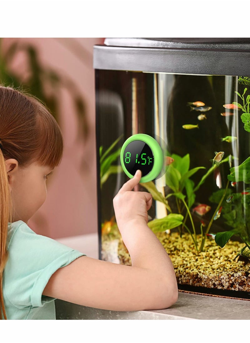 Excefore - LED Aquarium Thermometer, 5S Refresh Speed Touch Screen Fish Tank Accurate Temperature Sensor, Wide Range of Displayed, Energy-Saving & Stick-on Thermometer for Aquariums, Glass Containers - Image 1